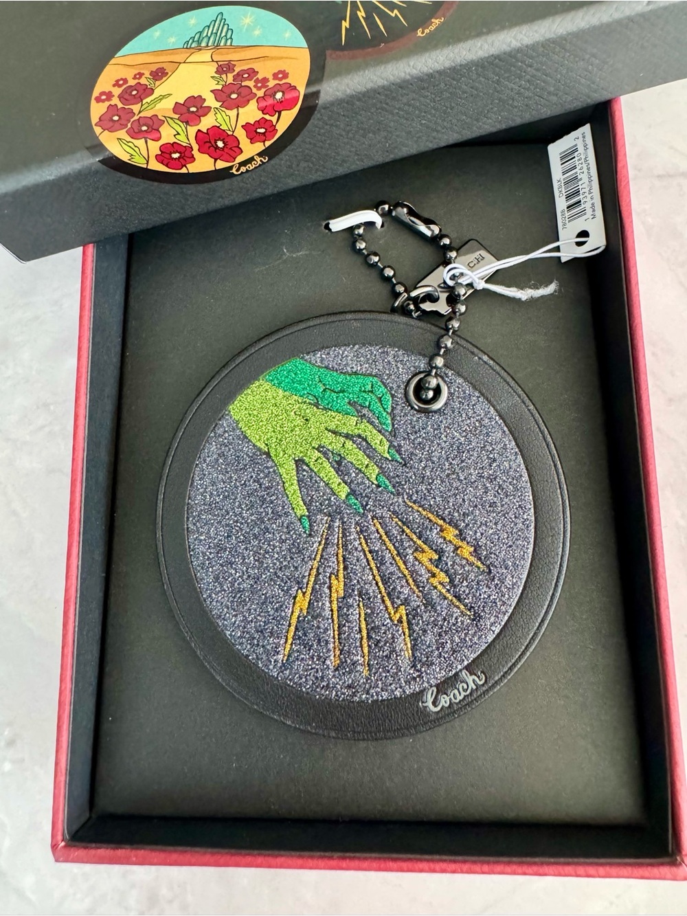 Coach x Wizard of Oz Wicked Witch Hand Leather Bag Charm Hangtag 78028B NWT/Box